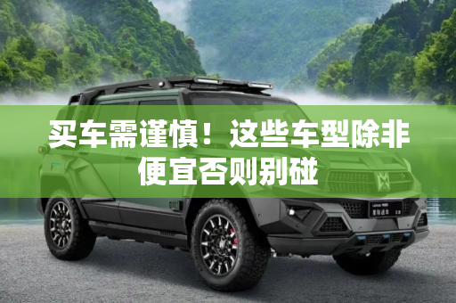买车需谨慎！这些车型除非便宜否则别碰