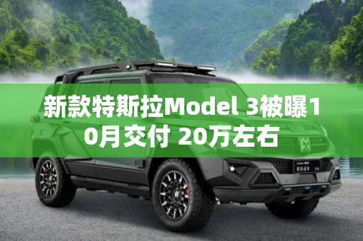 新款特斯拉Model 3被曝10月交付 20万左右