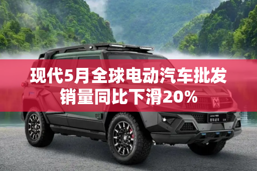 现代5月全球电动汽车批发销量同比下滑20%