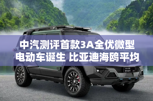 中汽测评首款3A全优微型电动车诞生 比亚迪海鸥平均得分率92.2%