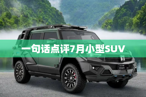 一句话点评7月小型SUV