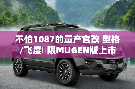不怕1087的量产官改 型格/飞度無限MUGEN版上市