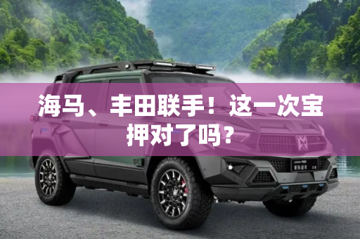 海马、丰田联手！这一次宝押对了吗？