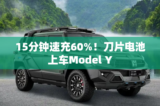 15分钟速充60%！刀片电池上车Model Y