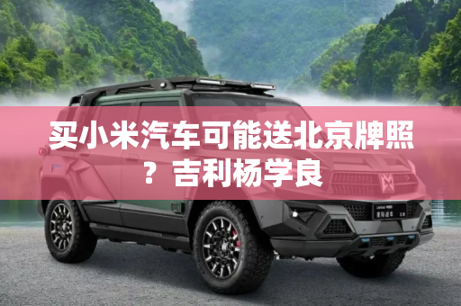 买小米汽车可能送北京牌照？吉利杨学良