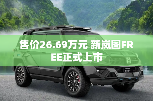 售价26.69万元 新岚图FREE正式上市