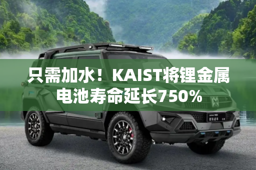只需加水！KAIST将锂金属电池寿命延长750%