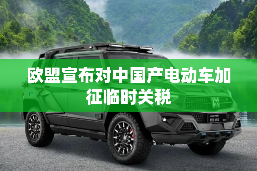 欧盟宣布对中国产电动车加征临时关税