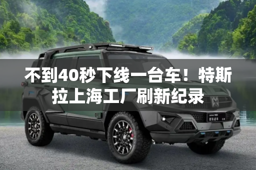 不到40秒下线一台车！特斯拉上海工厂刷新纪录
