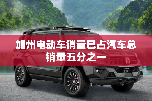 加州电动车销量已占汽车总销量五分之一