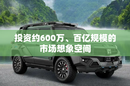投资约600万、百亿规模的市场想象空间